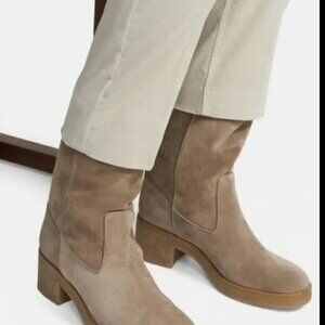 Theory crepe bootie cow suede Size 39